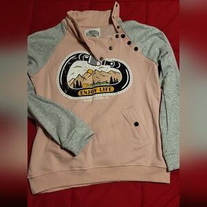 Alaska Chicks Pink and Gray Snap Hoodie